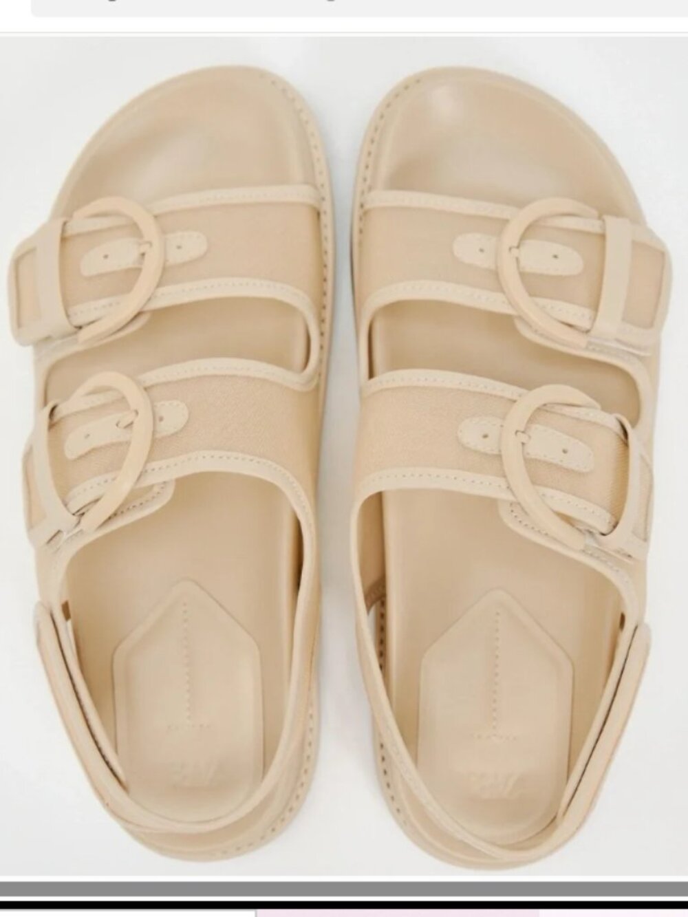 Zara Buckled Flat Mesh Sandals